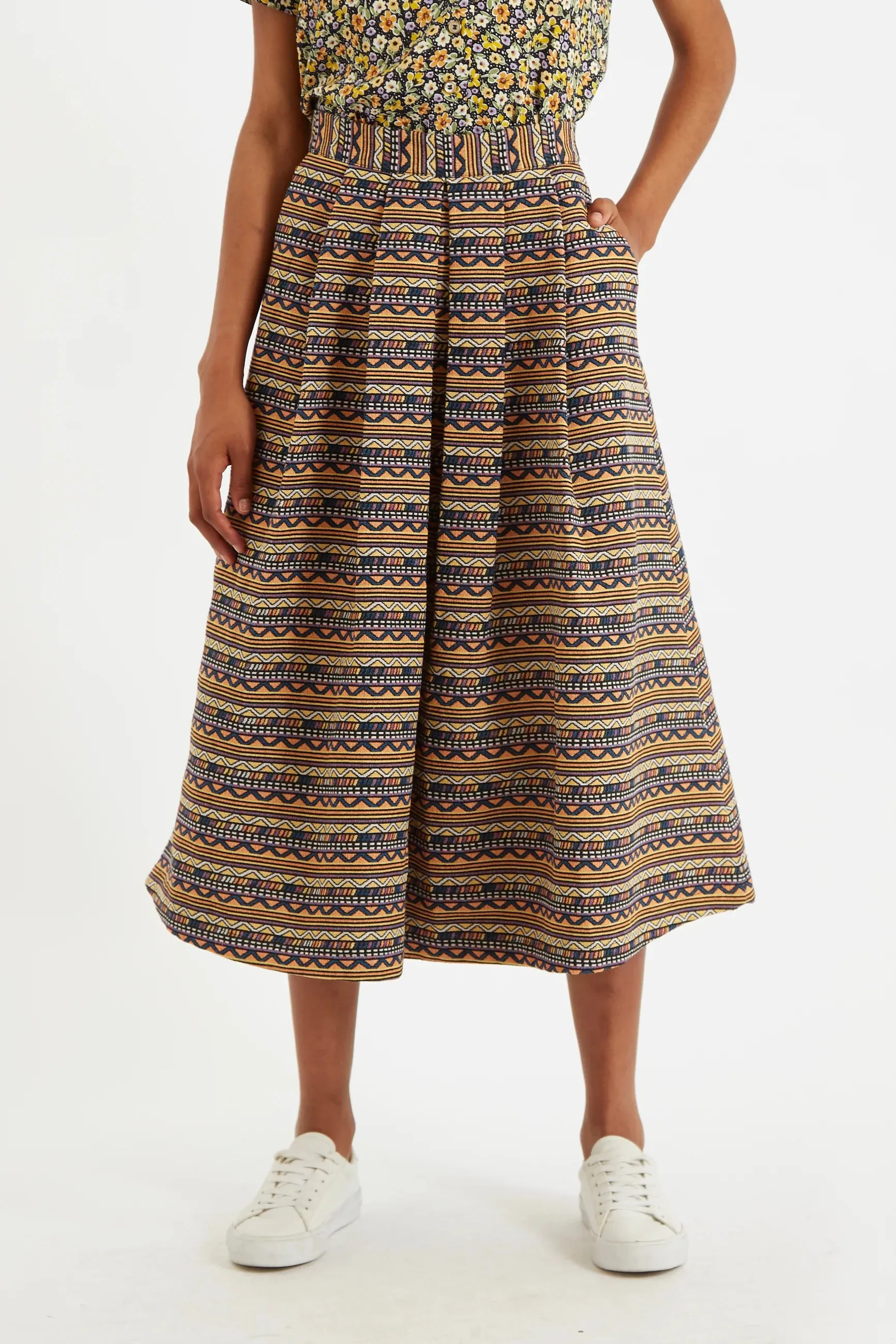 Pasadena Mexico  Jacquard Midi Skirt