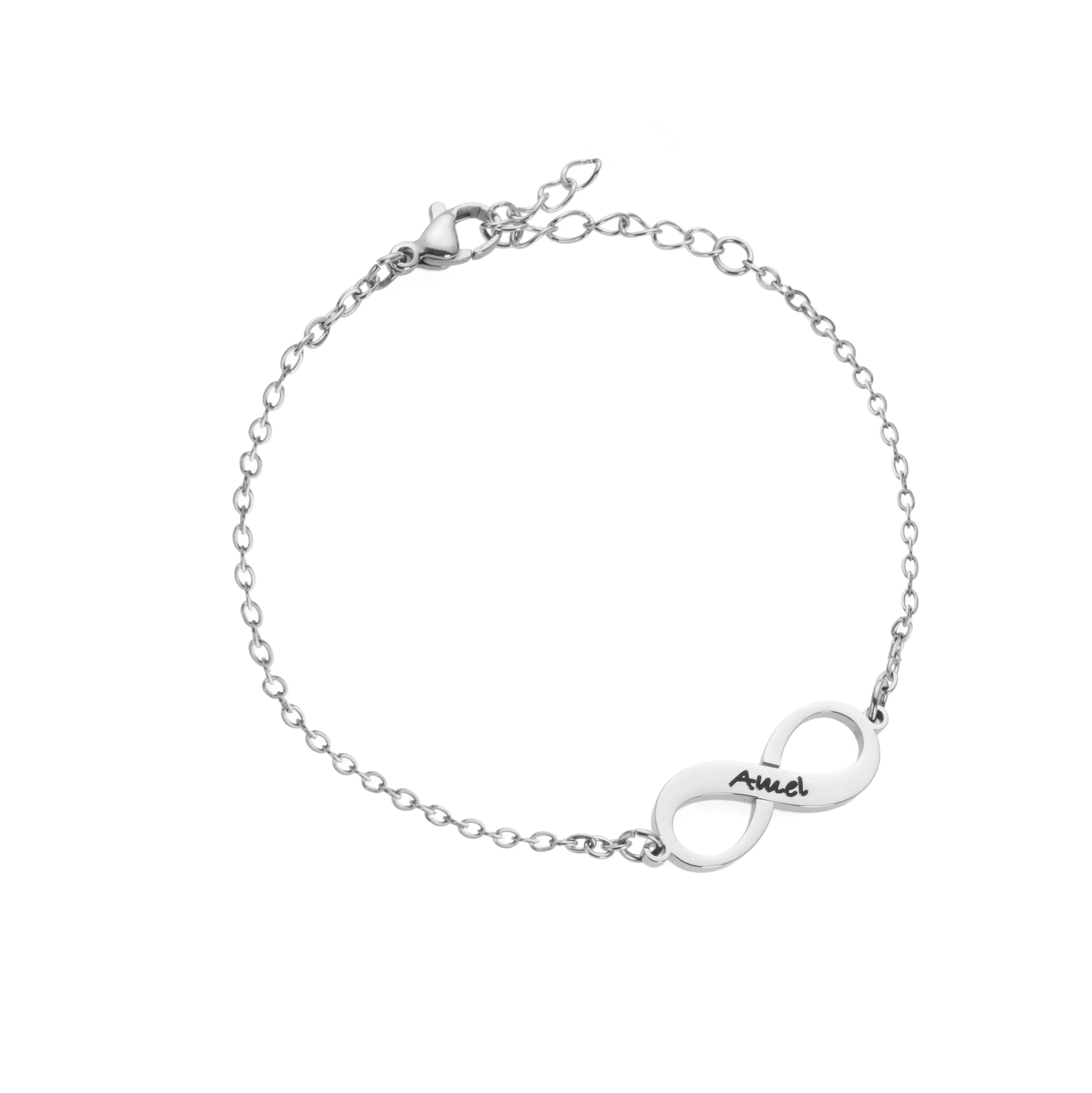 Personalized Infinity Pendant Bracelet