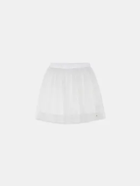 Pleated Glitter Tule Skirt