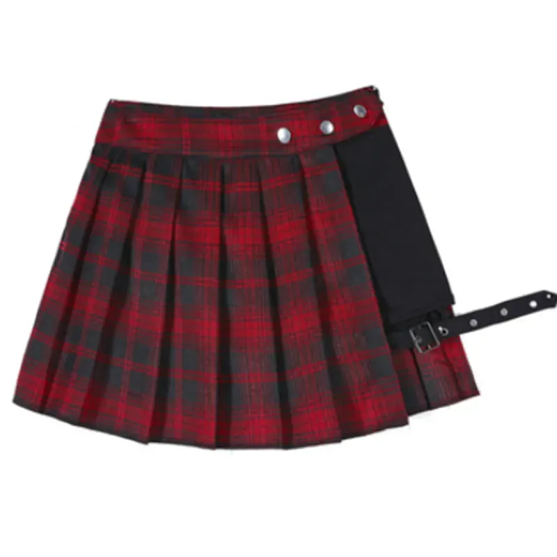 Pleated Gothic Half Skirt