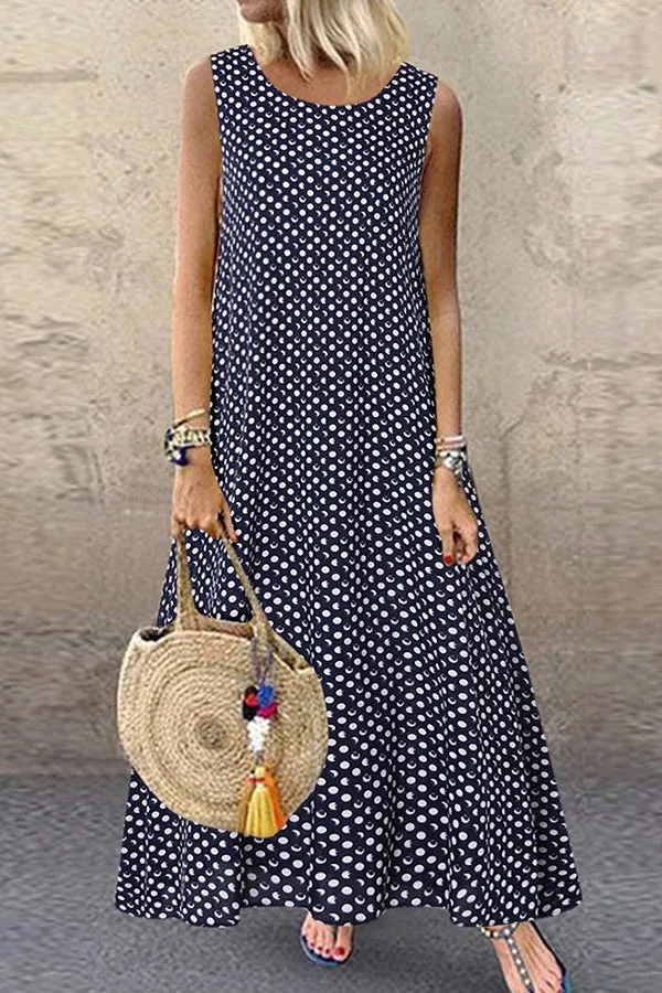 Polka Dot Tank Maxi Dress