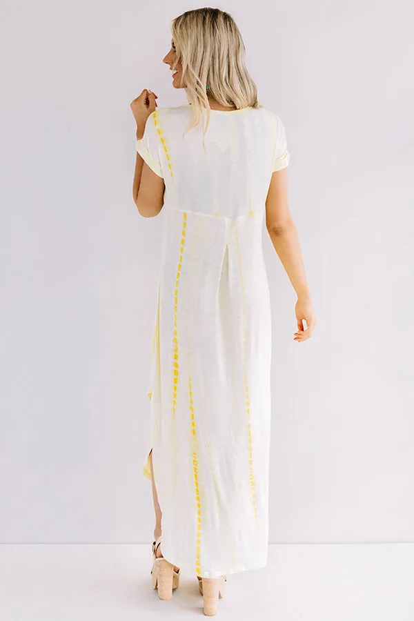 Portofino Party Tie Dye Maxi In Yellow