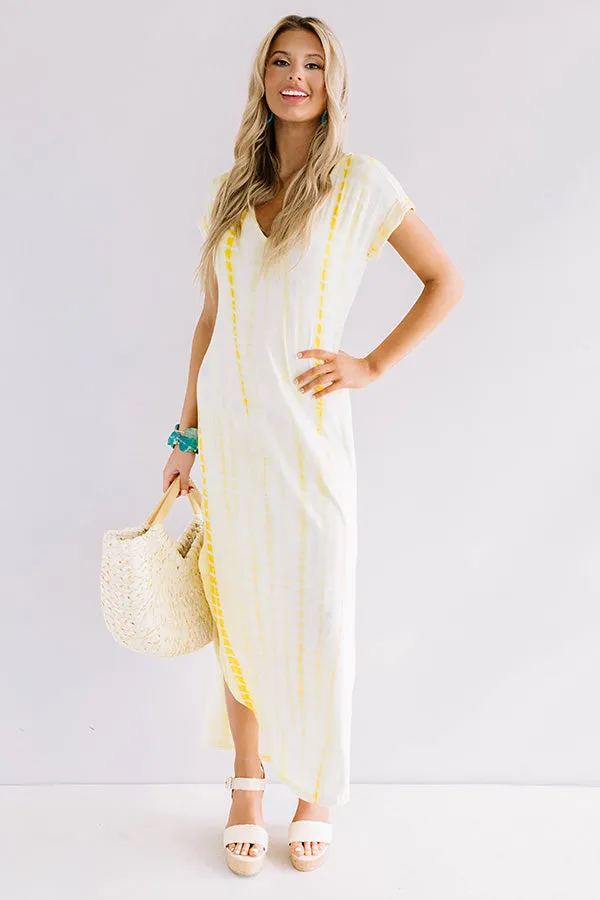 Portofino Party Tie Dye Maxi In Yellow