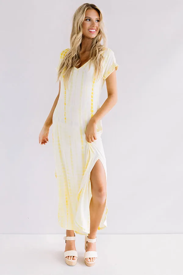 Portofino Party Tie Dye Maxi In Yellow