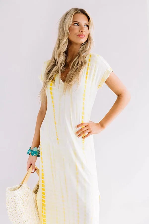 Portofino Party Tie Dye Maxi In Yellow