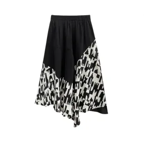 Pre Order: Color Block Splicing Wide Leg Skirt Pants