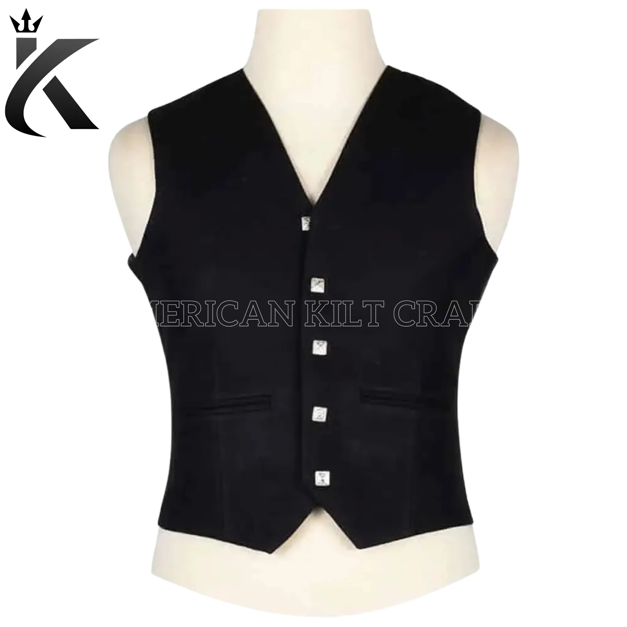 Premium Argyle Five Buttons Vest - A Touch of Scottish Elegance