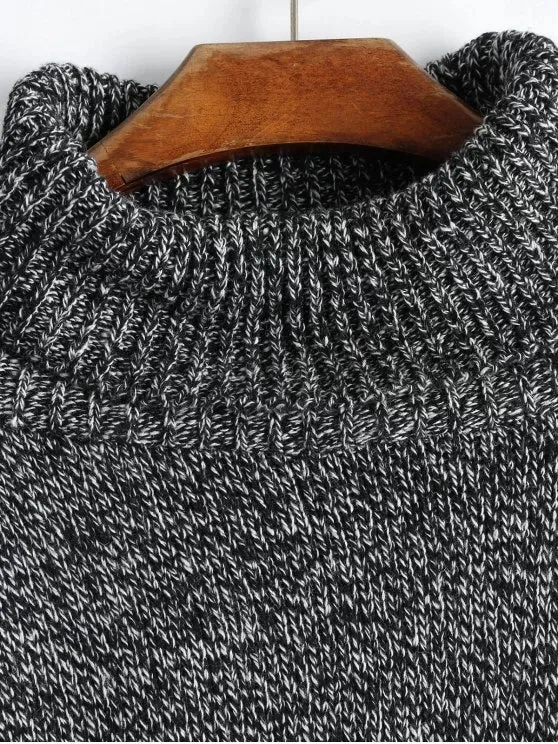 Pretty Turtleneck Side Slit Sweater