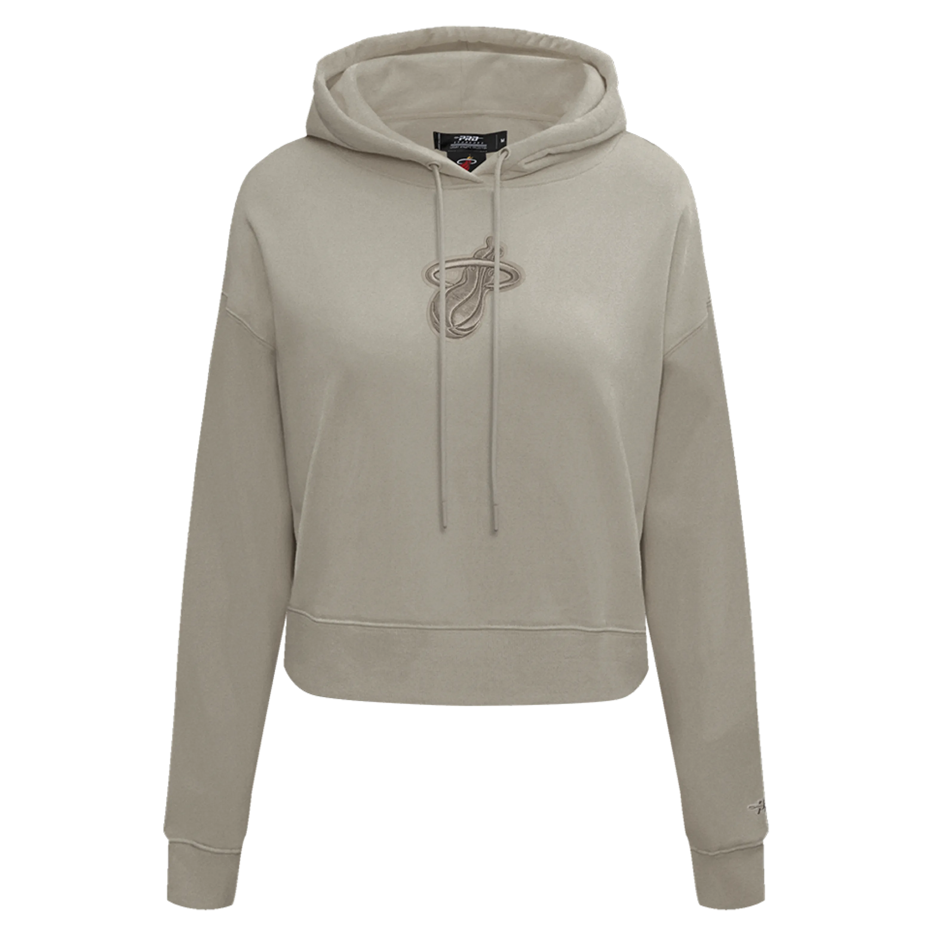 Pro Standard Miami HET Wingspan Crop Women's Taupe Hoodie