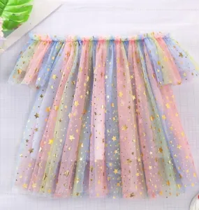 Rainbow Star Tulle Dress