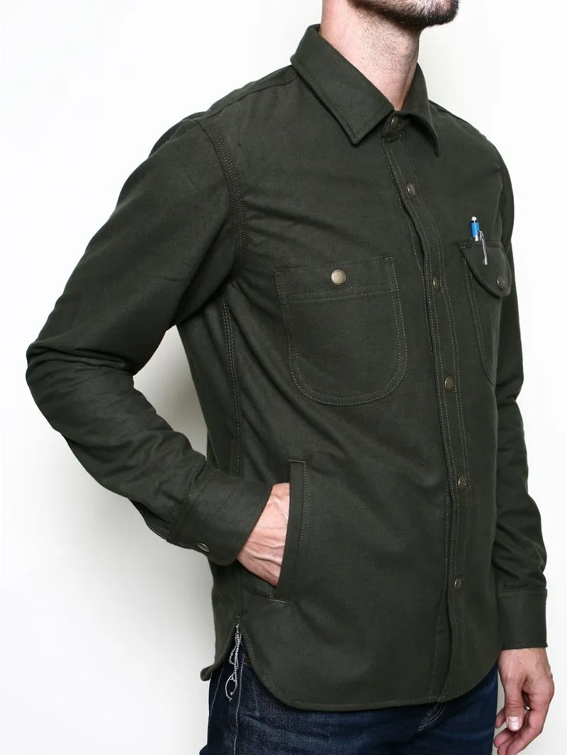 Rogue Territory Service Shirt Olive Flannel Shirt