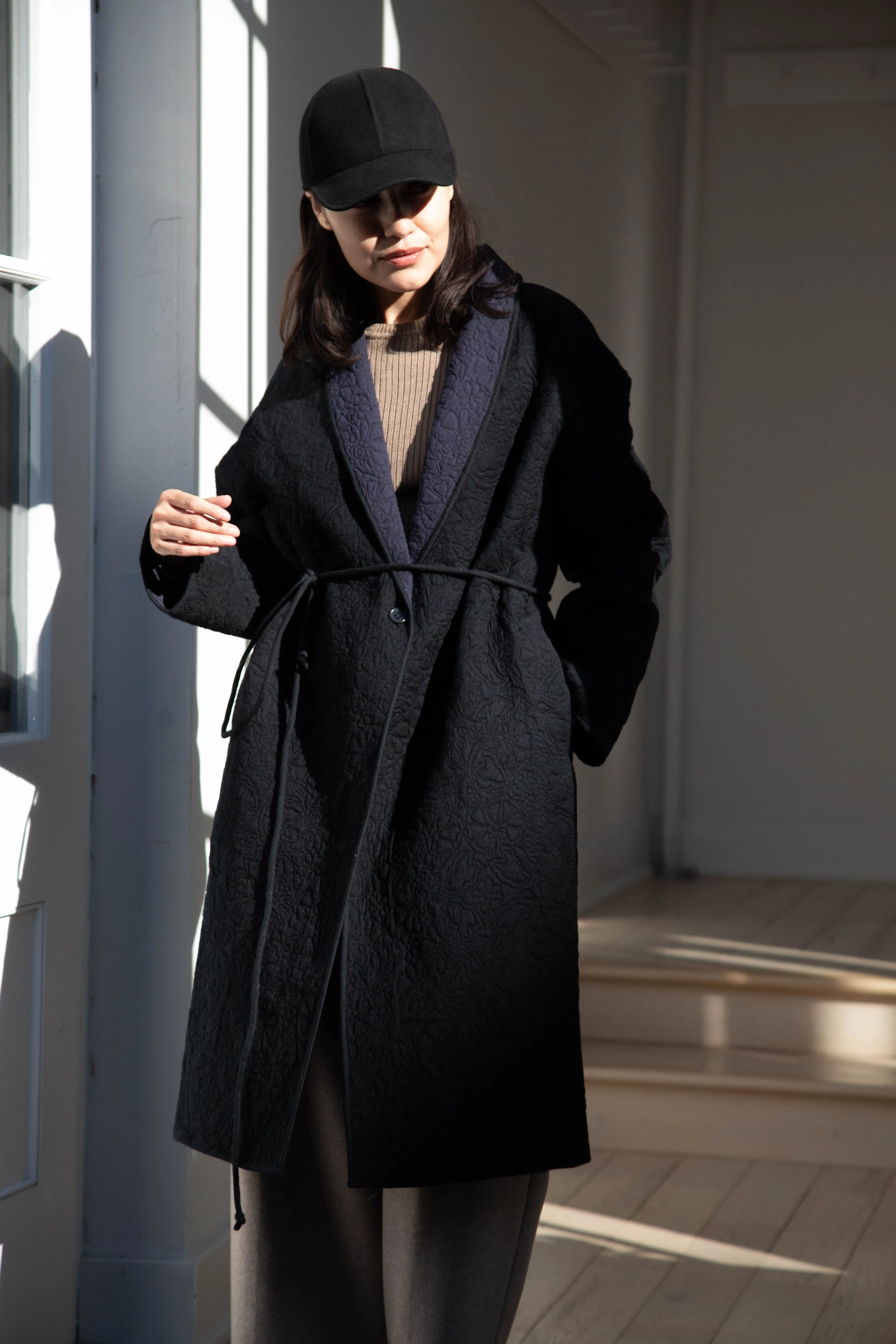 Rubia & Neel | Sofia Coat in Black & Indigo