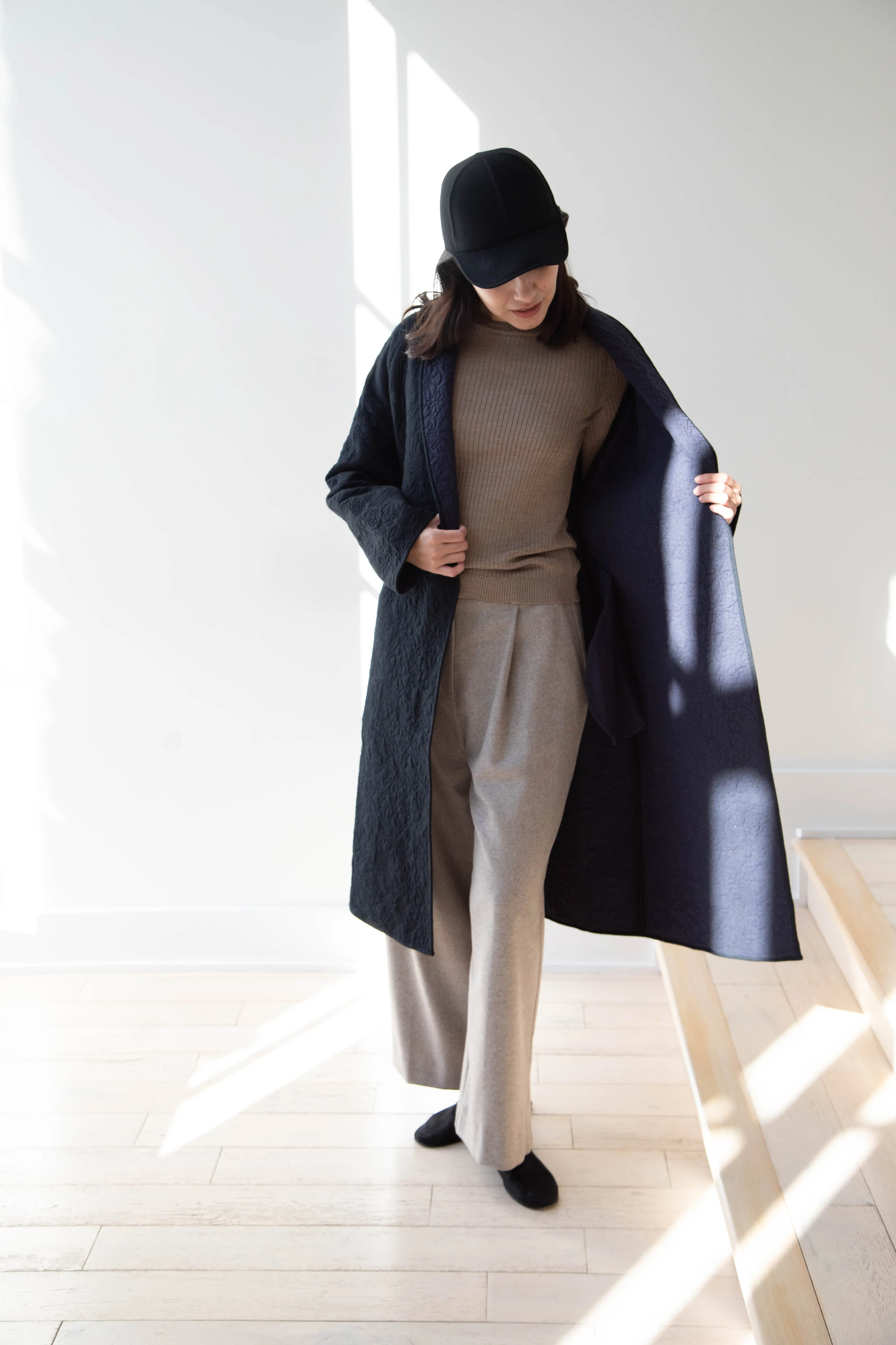 Rubia & Neel | Sofia Coat in Black & Indigo