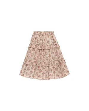 Ruffled Midi Skirt | French Garden