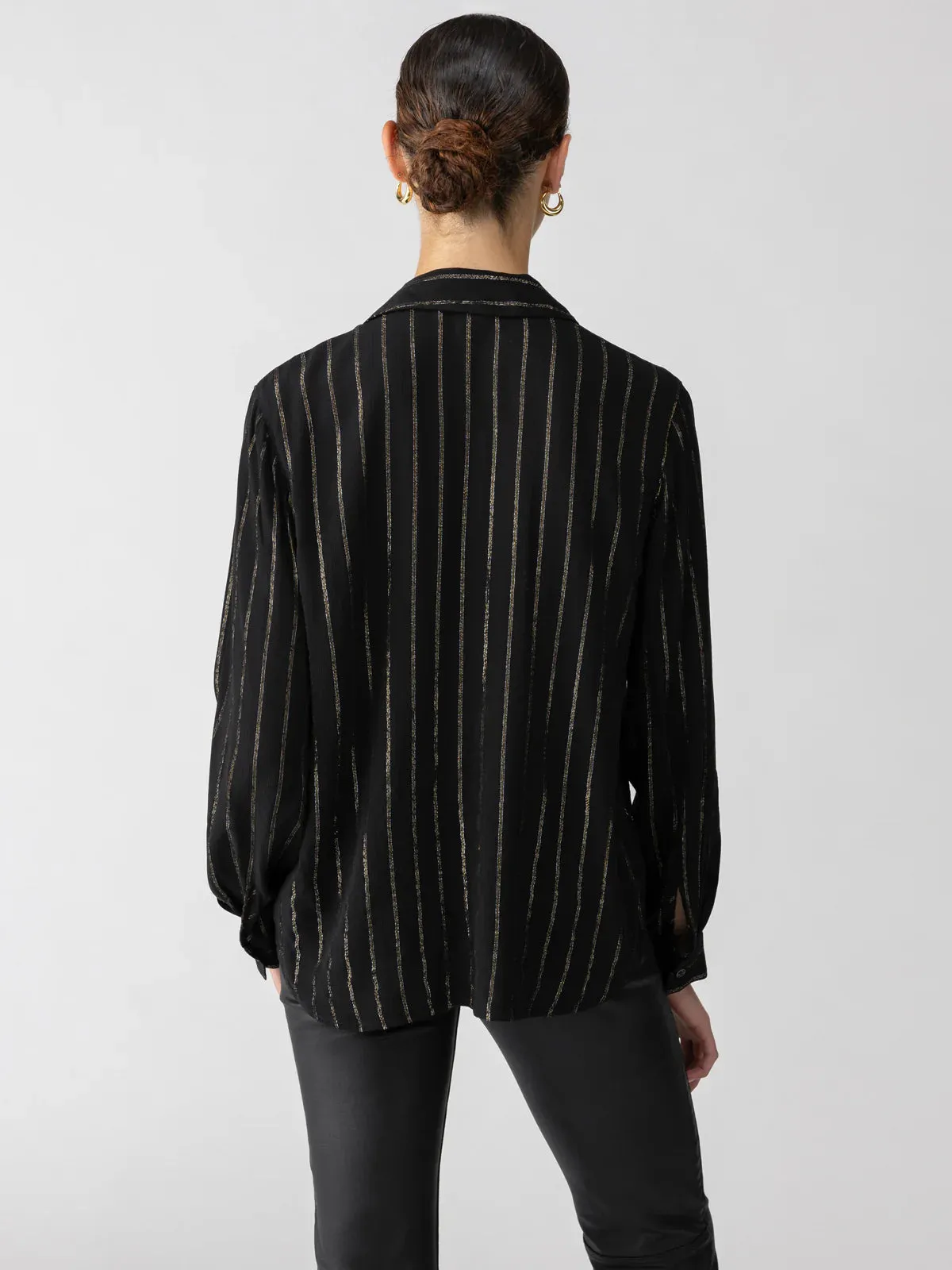 Sanctuary Metallic Stripe Shirt