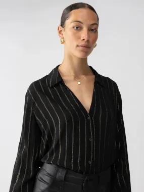 Sanctuary Metallic Stripe Shirt