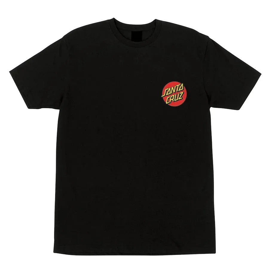 Santa Cruz Classic Dot Chest T Shirt Black