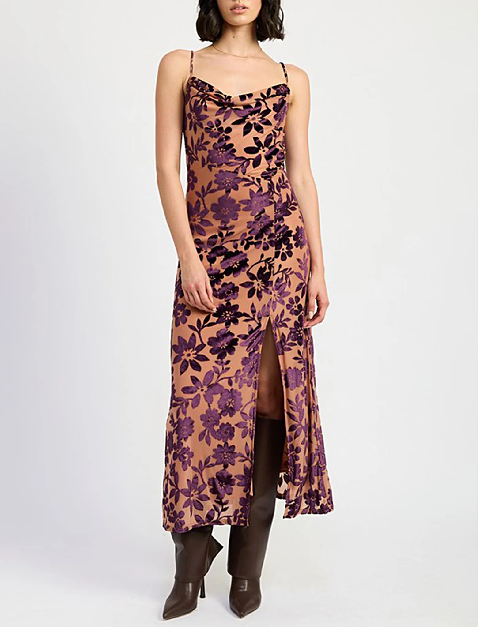 Shyla Velvet Floral Dress