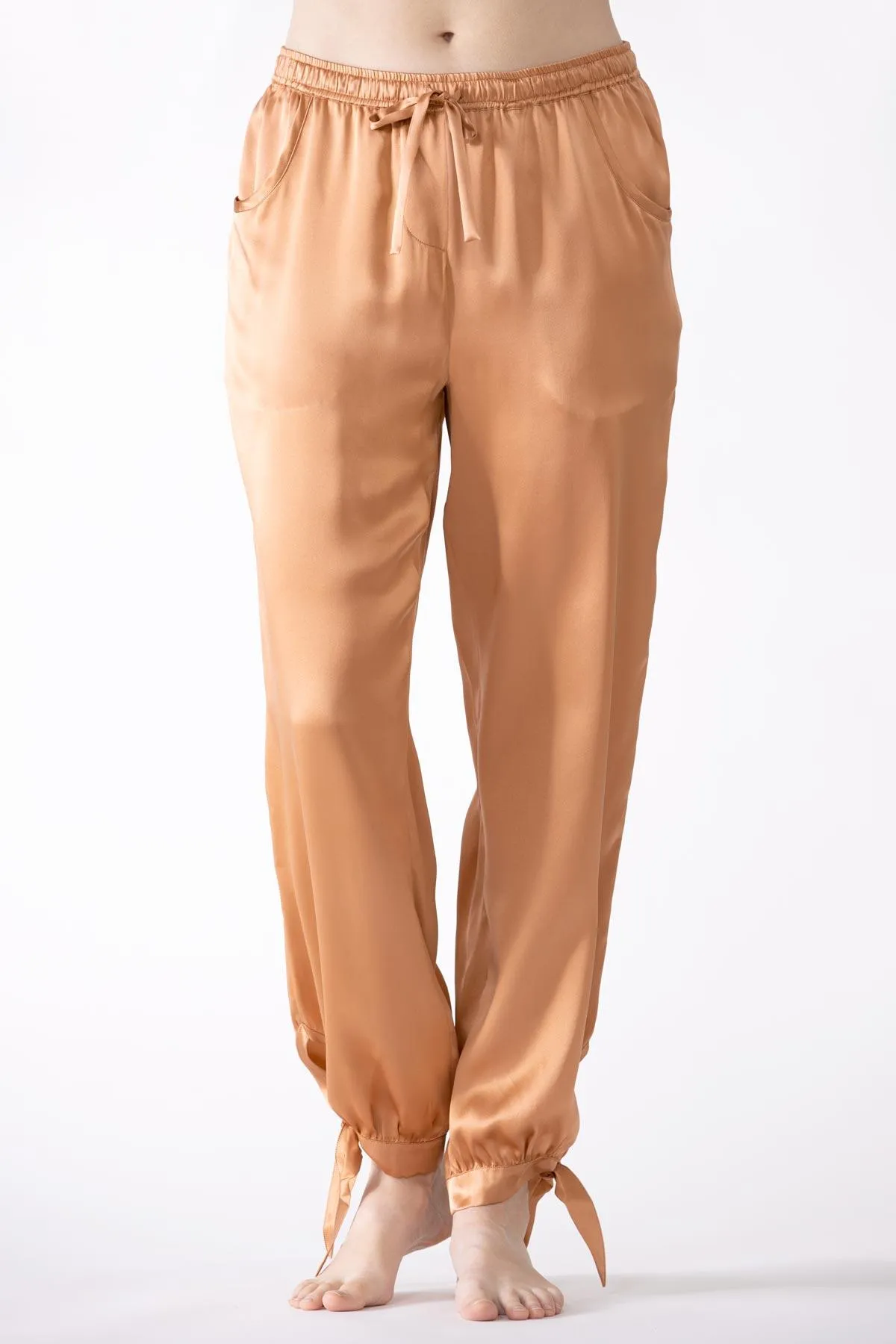 Sierra Ankle Tie Silk Joggers