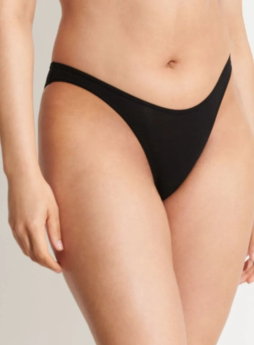 Skin: Graysen Organic Cotton Thong - Black