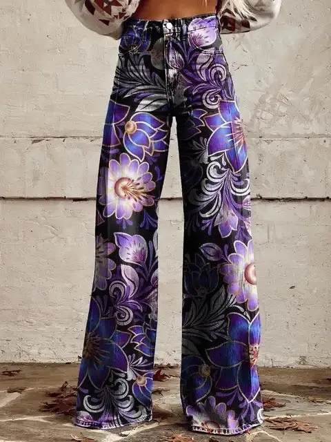 Skinny colorful flowered Loose Pant