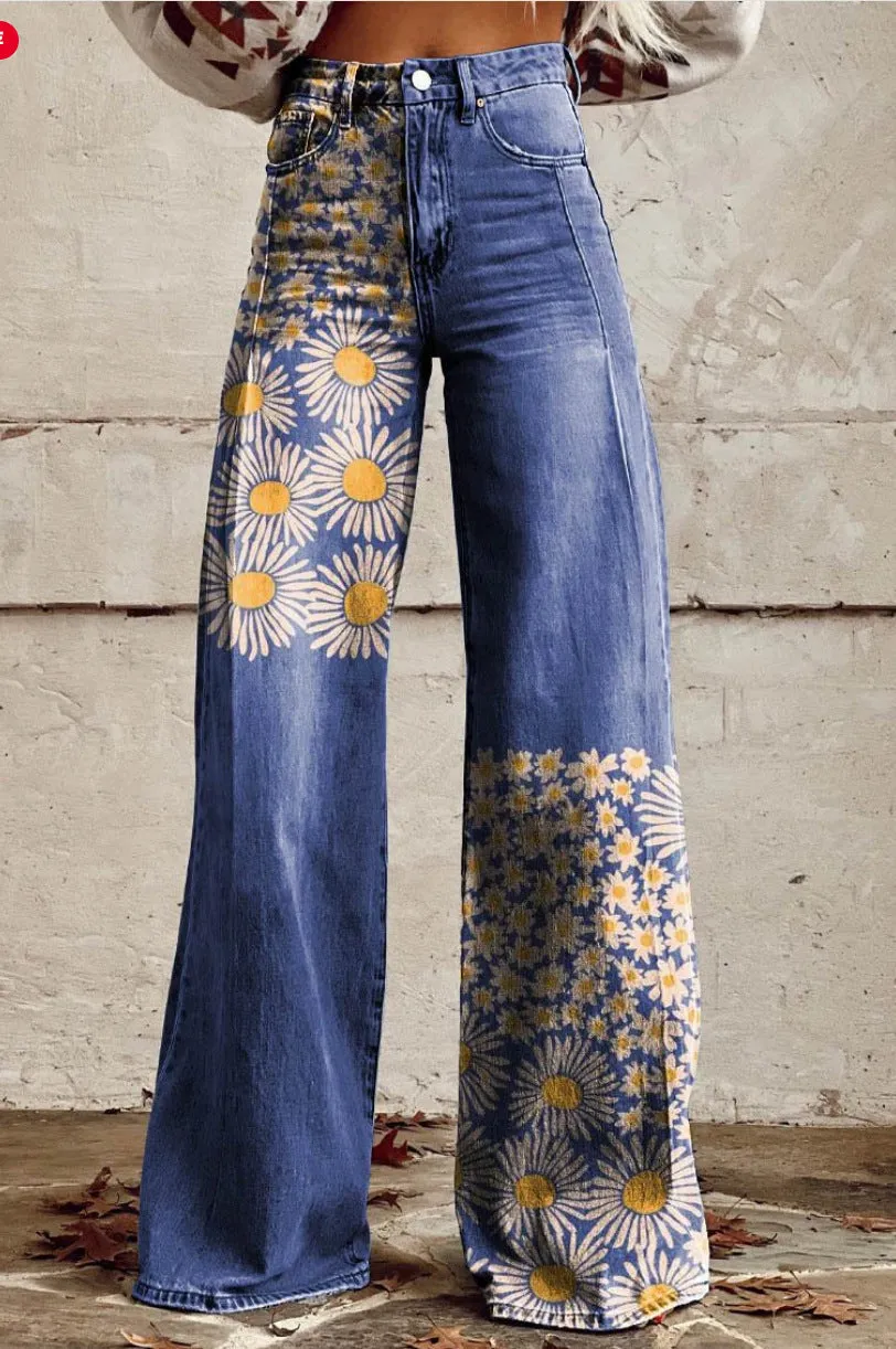 Skinny colorful flowered Loose Pant