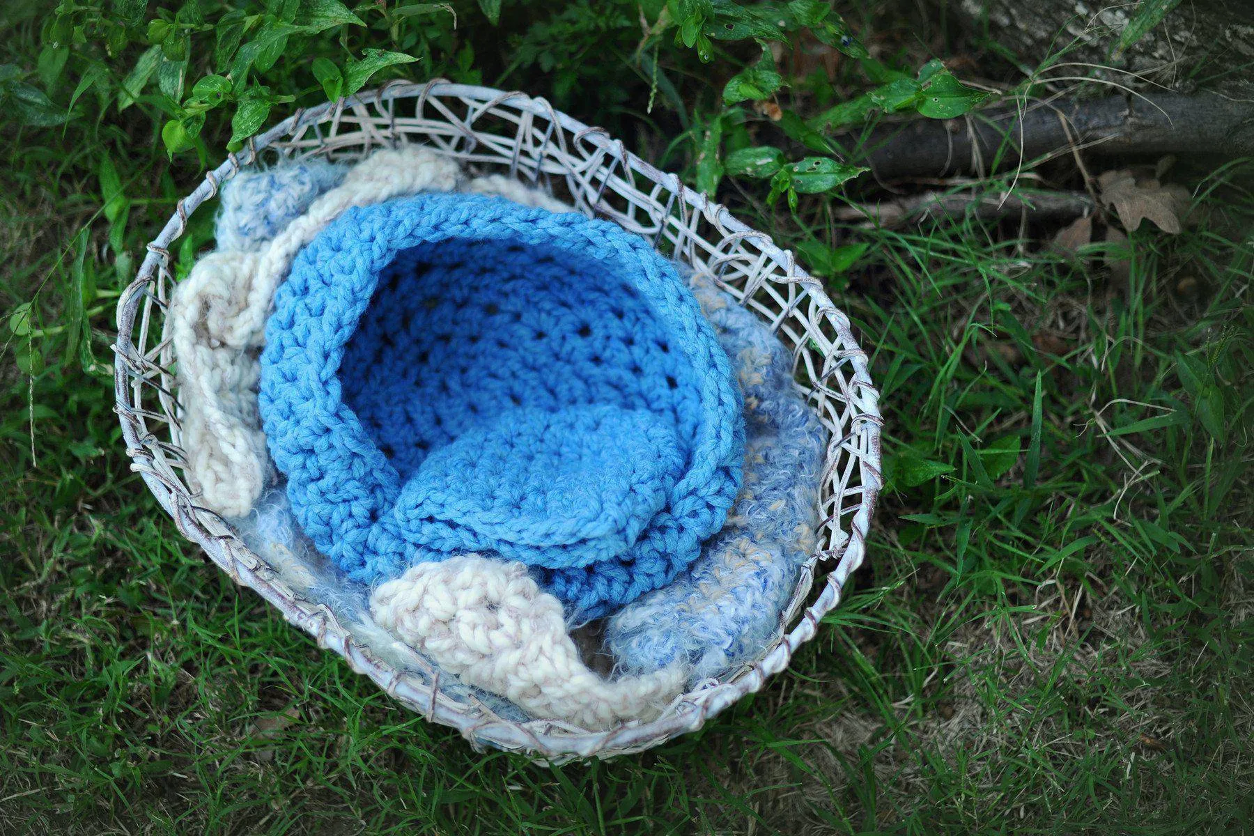 Sky Blue Baby Bowl And Hat Set