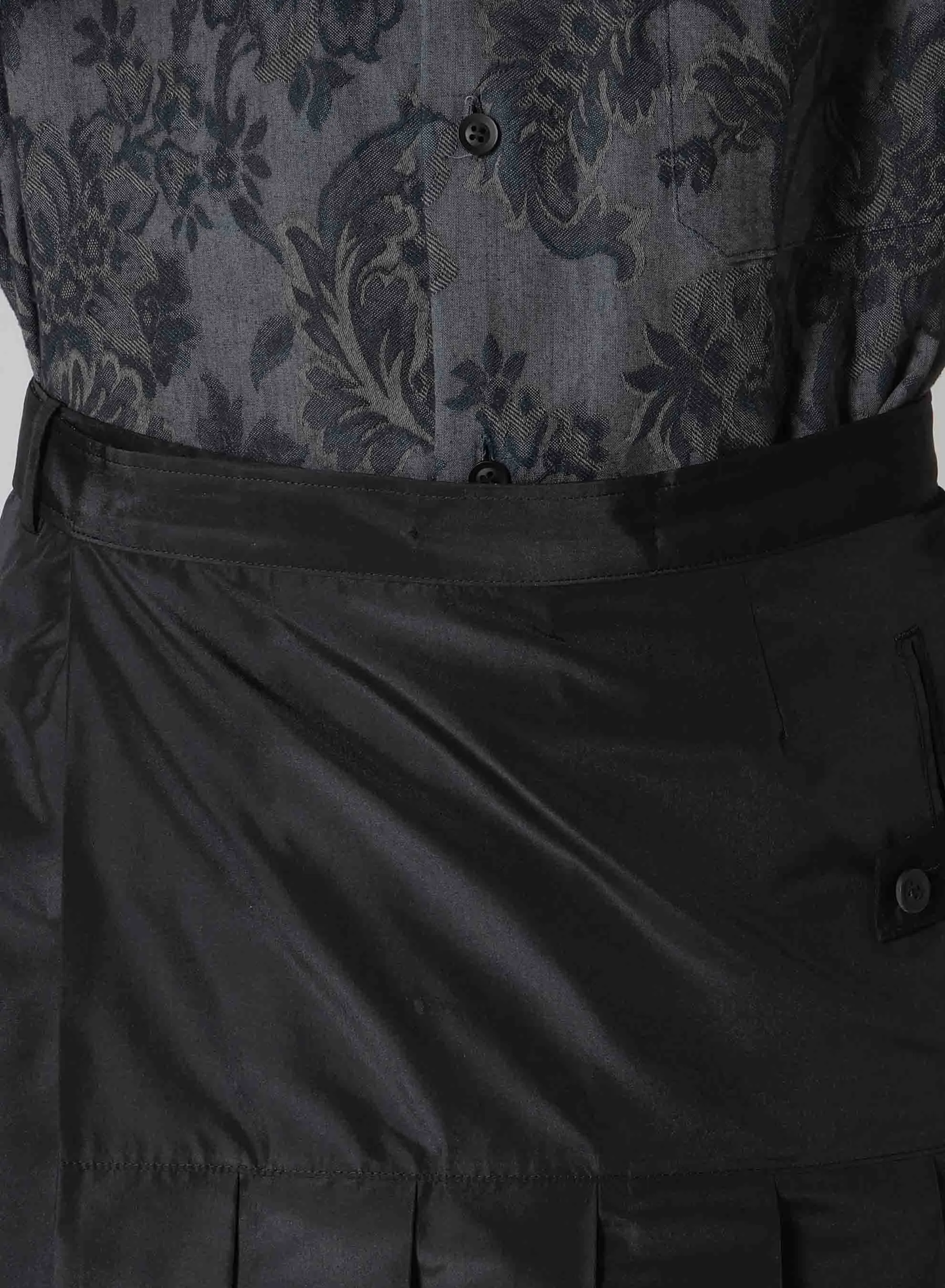 S/Pe TAFFETA PLEATS SKIRT