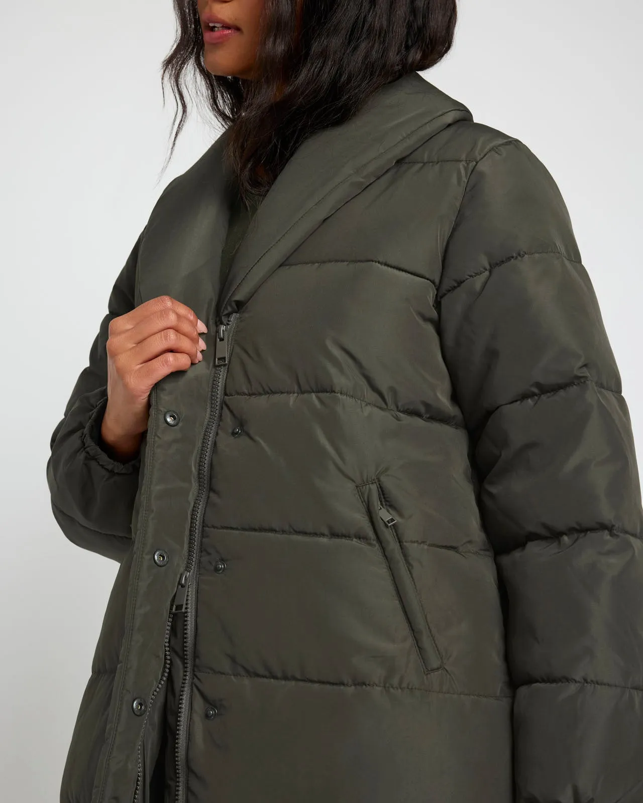 Splendid x @Cellajaneblog Long Puffer Coat