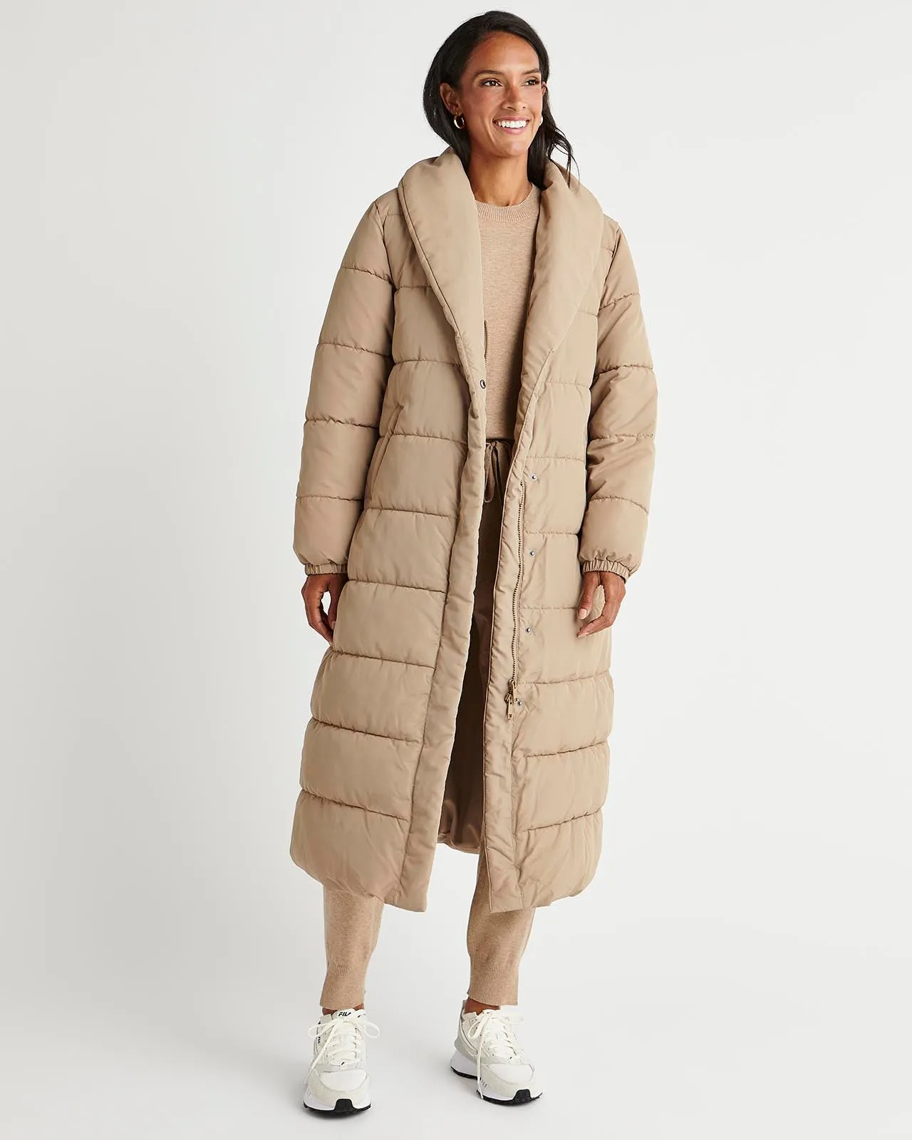 Splendid x @Cellajaneblog Long Puffer Coat