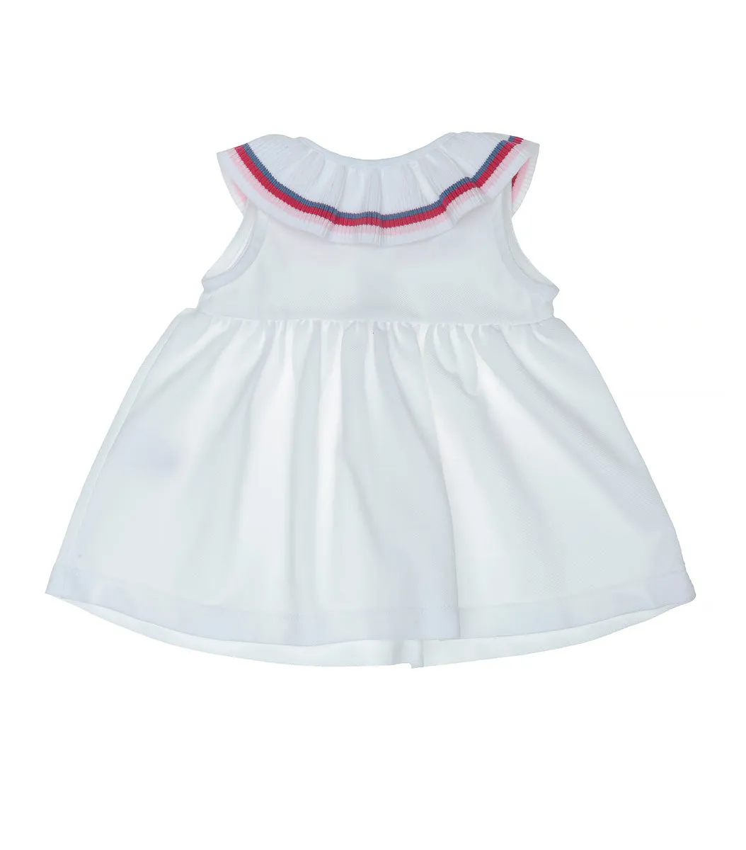 SS23 Laranjinha Girls White Tennis Dress V0426