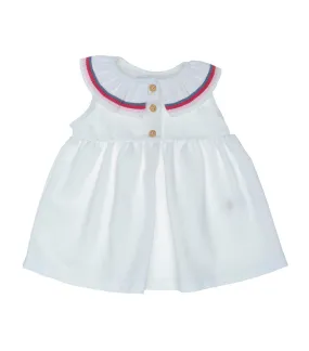 SS23 Laranjinha Girls White Tennis Dress V0426