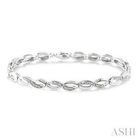 Sterling Silver Diamond Bracelet, .15CTW