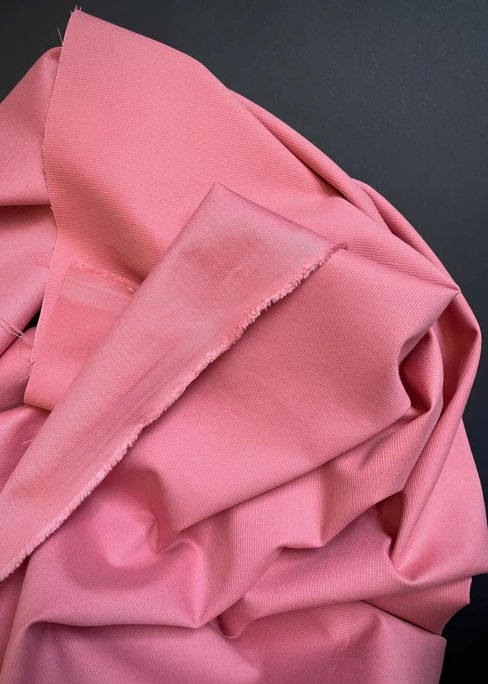 Stretch Cotton Dobby Corduroy.  Flamingo Pink