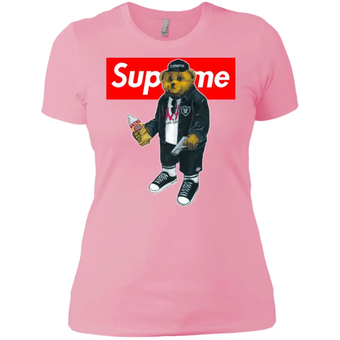 Supreme Bear Guns T-shirt Women Cotton T-Shirt