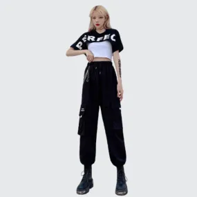 Techwear Women's Pants With Chain