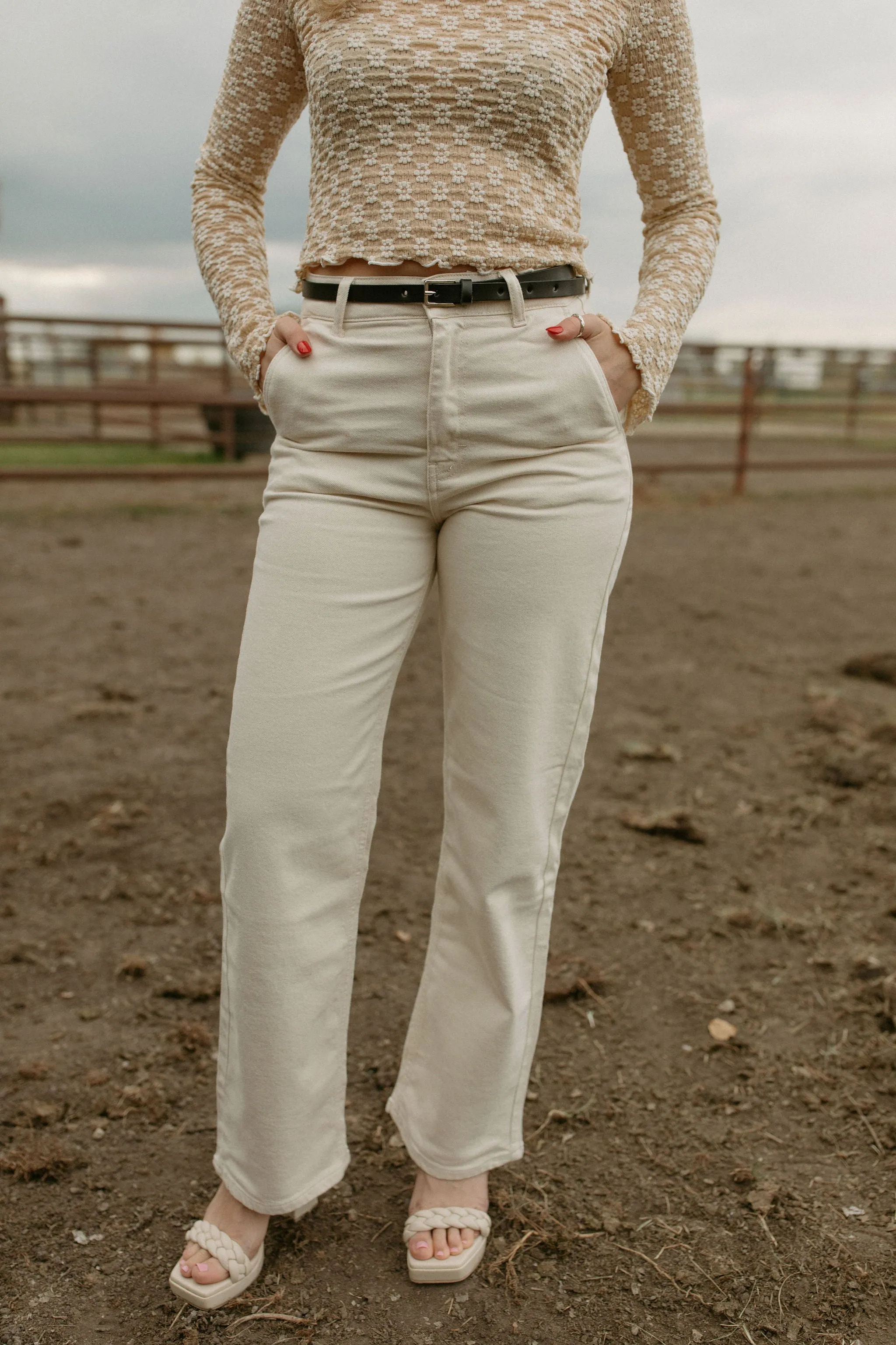 The Floral Lace Mock Neck Top