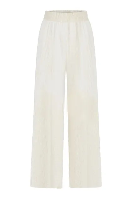 The Handloom Skye Palazzo Pants Gold Stripe