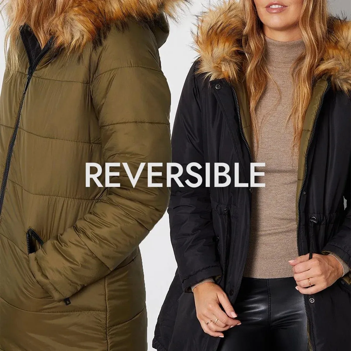 Threadbare Ladies Reversible Parka