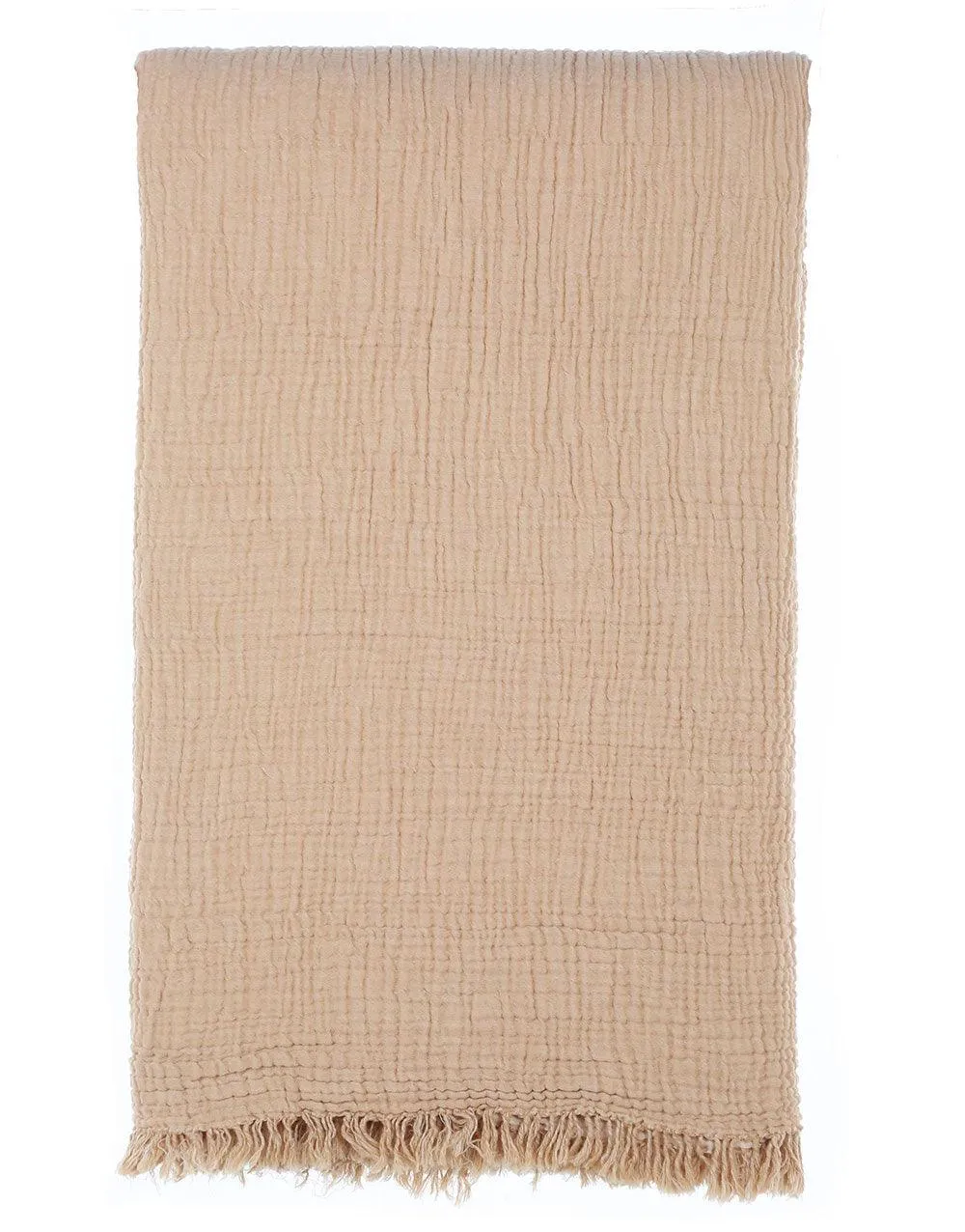 Throw Blanket Muslin Beige