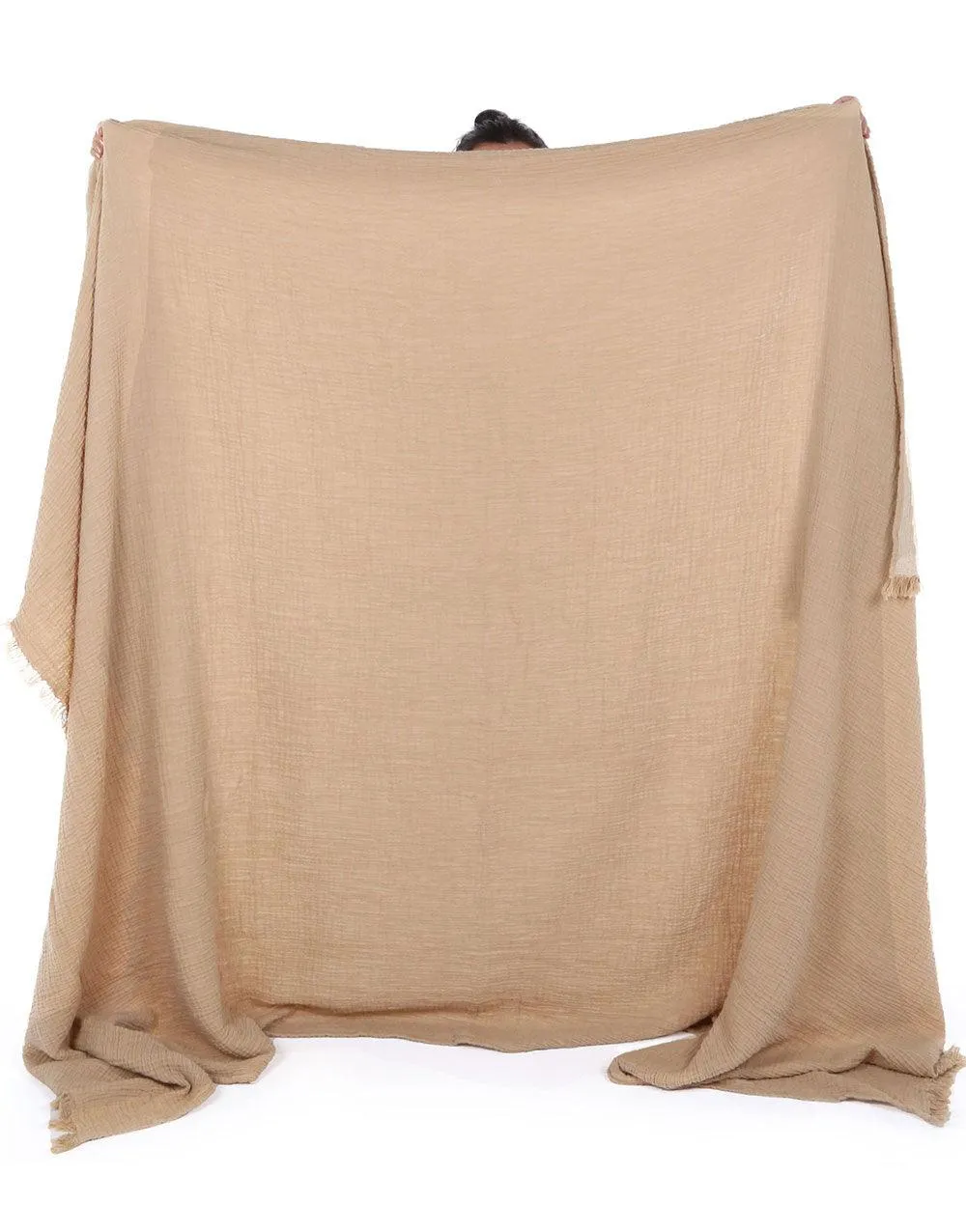 Throw Blanket Muslin Beige