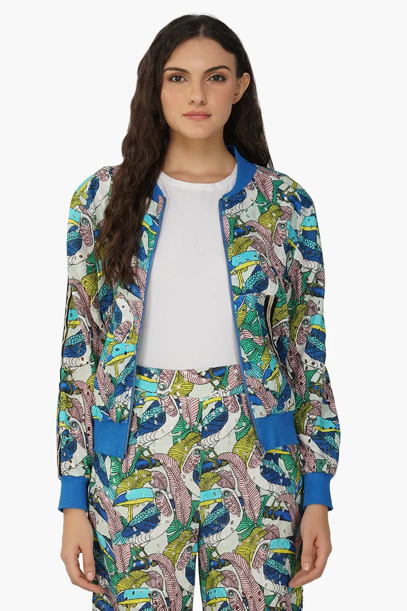 Tiffany Printed Bomber Jacket