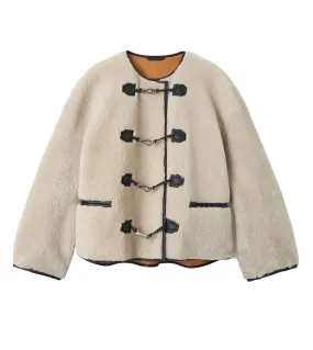 TOTÊME Teddy Shearling Clasp Jacket