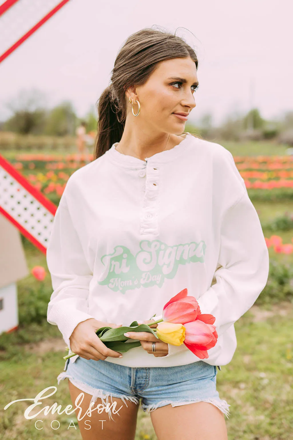 Tri Sigma Moms Day Thermal Henley