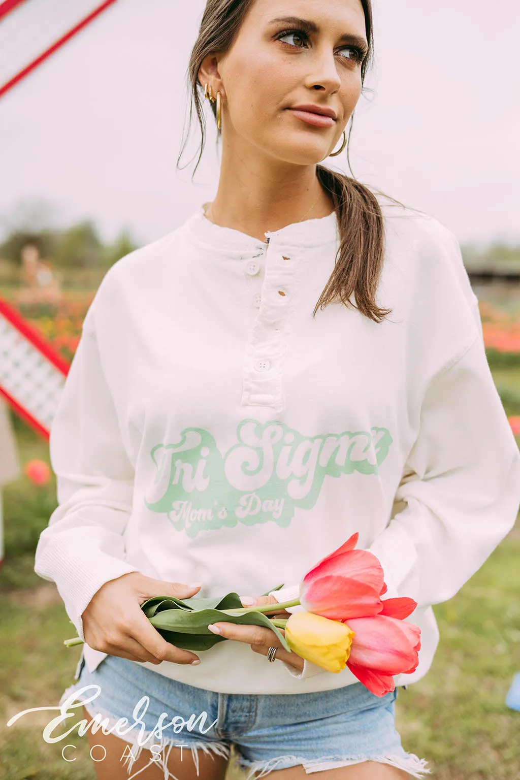 Tri Sigma Moms Day Thermal Henley