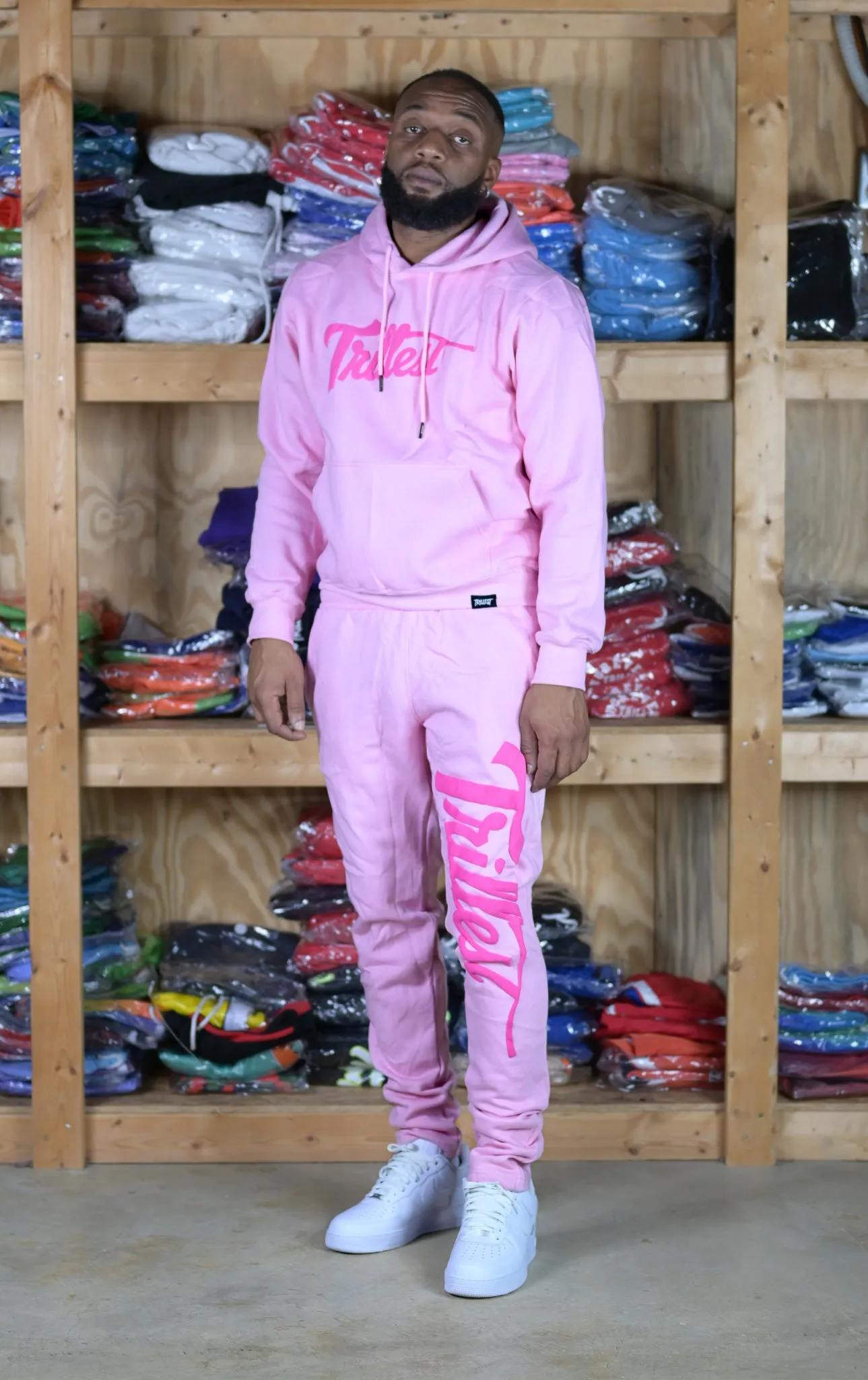 Trillest Straight Leg Joggers - Pink\Pink