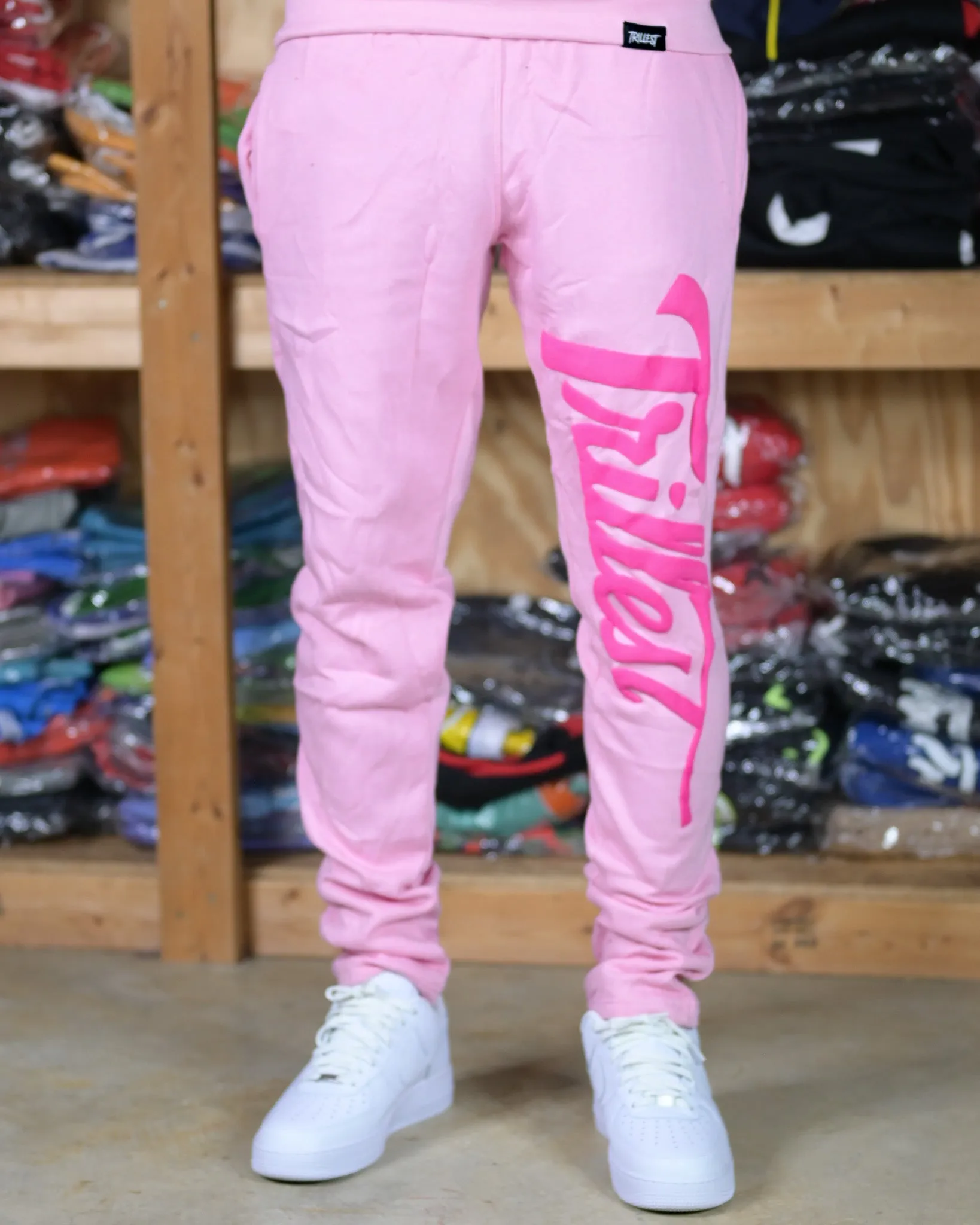 Trillest Straight Leg Joggers - Pink\Pink