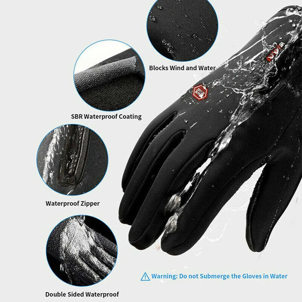 US 2-4 Pairs Touchscreen Winter Warm Mittens Cycling Gloves Thermal Waterproof