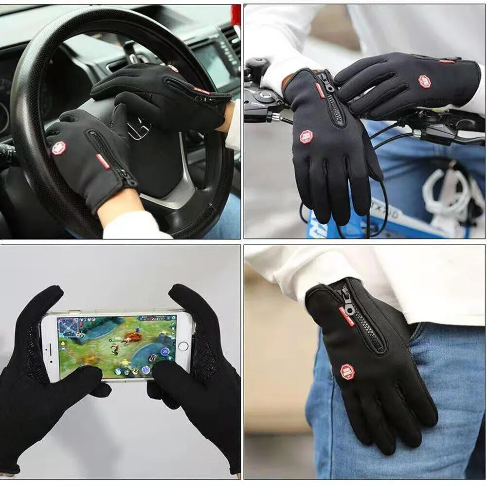 US 2-4 Pairs Touchscreen Winter Warm Mittens Cycling Gloves Thermal Waterproof