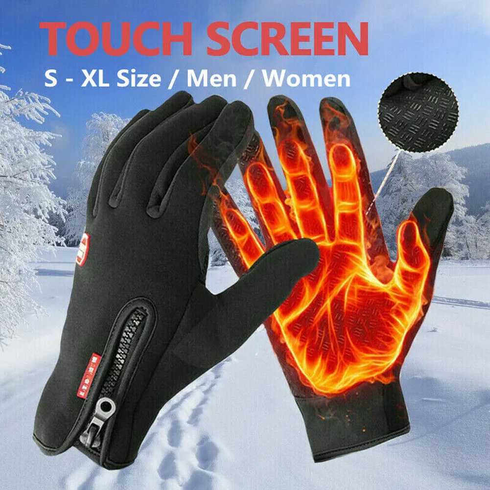 US 2-4 Pairs Touchscreen Winter Warm Mittens Cycling Gloves Thermal Waterproof